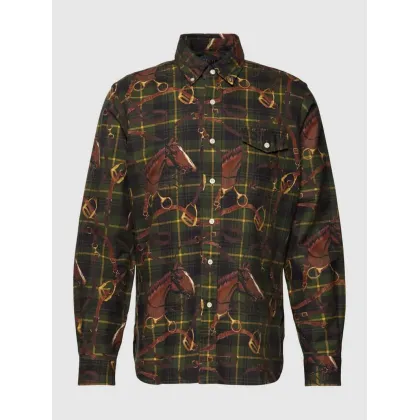 Zdjęcie Koszula casualowa o kroju slim fit w szkocką kratę