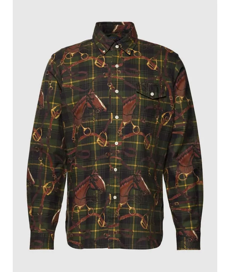 obrazek 1 Koszula casualowa o kroju slim fit w szkocką kratę