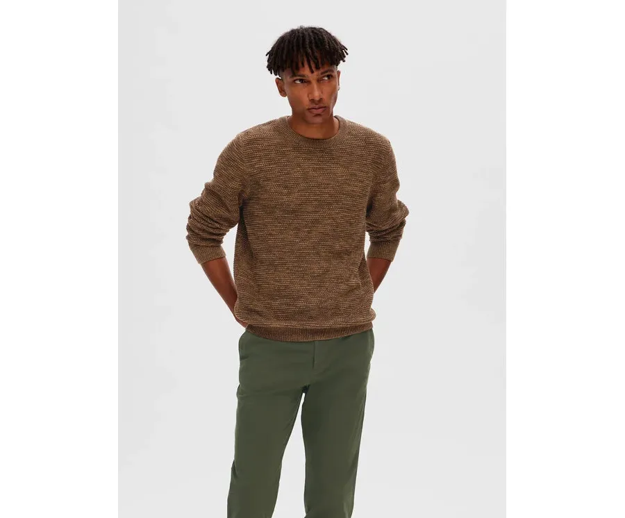 obrazek 1 Selected Homme Sweter 16059390 Brązowy Regular Fit