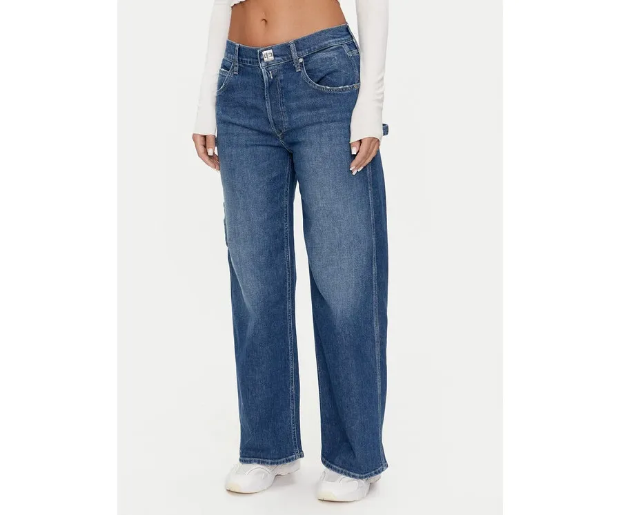 obrazek 1 Replay Jeansy WA526 .000.773 761 Granatowy Wide Leg REPLAY