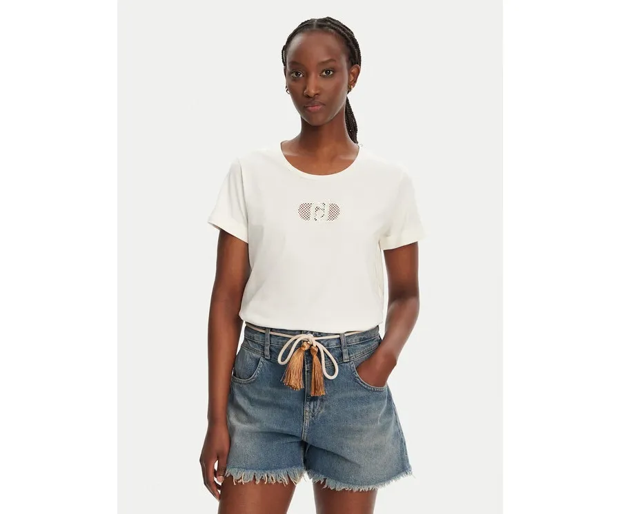 obrazek 1 Liu Jo T-Shirt TA5180 JS923 M9248 Żółty Regular Fit