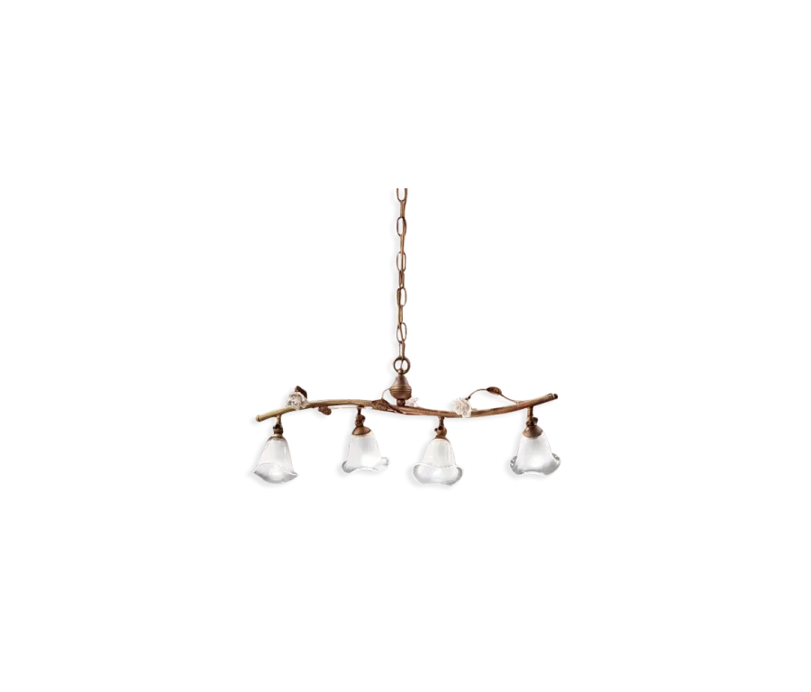 obrazek 1 Klasyczna włoska lampa wisząca Siena z trzema światłami