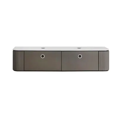Picture TUBULAR double bathroom cabinet in a gray shade - Collecion Alexandra