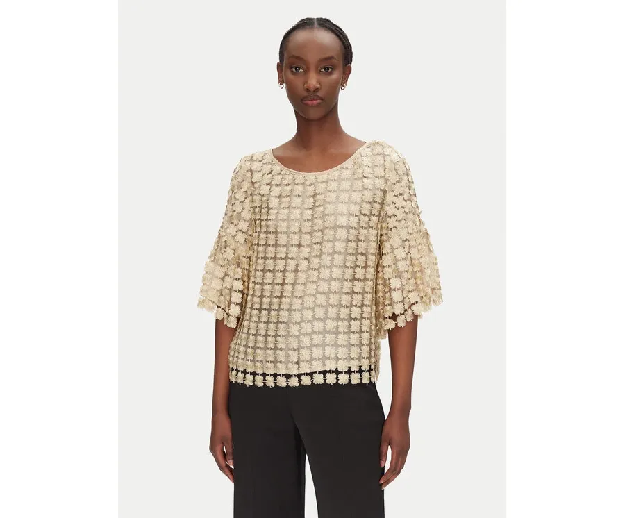 obrazek 1 Bruuns Bazaar Bluzka Carisa BBW4529 Złoty Loose Fit