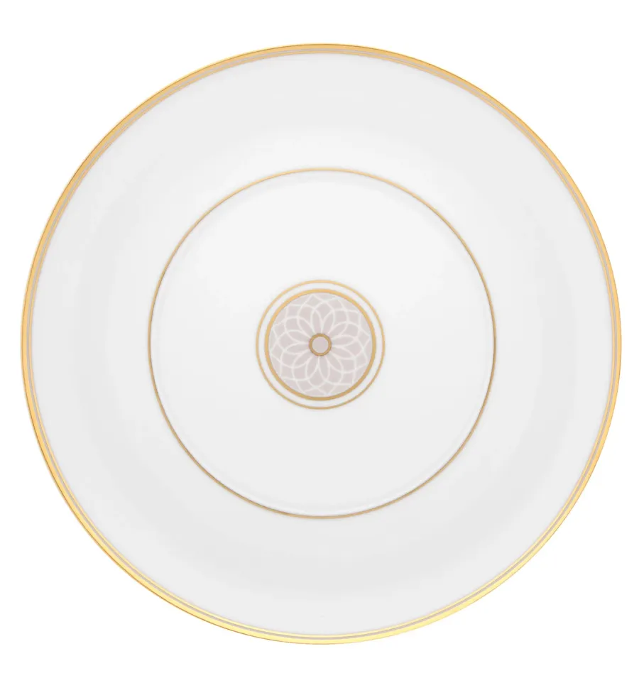 obrazek 1 Porcelanowy talerz deserowy Terrace z kwiatowym ornamentem i złotym wykończeniem - Vista Alegre