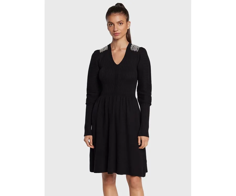 obrazek 1 Silvian Heach Sukienka dzianinowa PGA22124VE Czarny Regular Fit