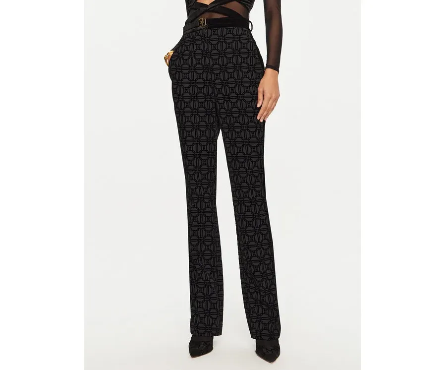 obrazek 1 Elisabetta Franchi Spodnie materiałowe PA-051-47E2-V430 Czarny Regular Fit