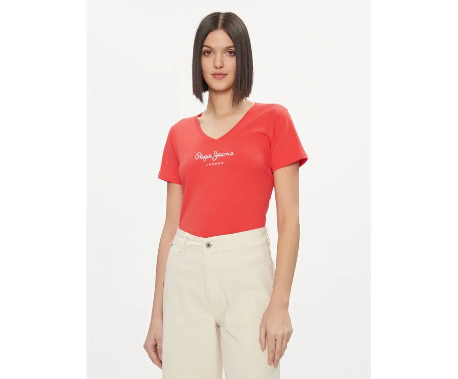 obrazek 1 Pepe Jeans T-Shirt Wendy PL505482 Czerwony Regular Fit