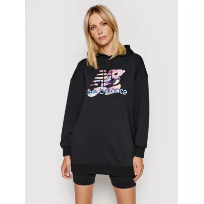 Zdjęcie New Balance Bluza Athletics Erin Loree Hoodie WD11506 Czarny Oversize