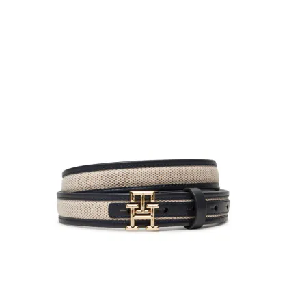 Zdjęcie Tommy Hilfiger Pasek Damski Th Logo 2.5 Canvas AW0AW17249 Granatowy