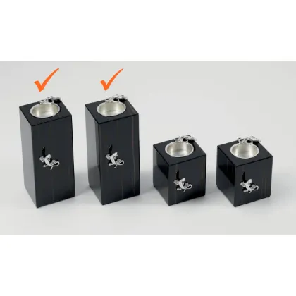 Picture Stunning ebony candlesticks with a heater for the living room