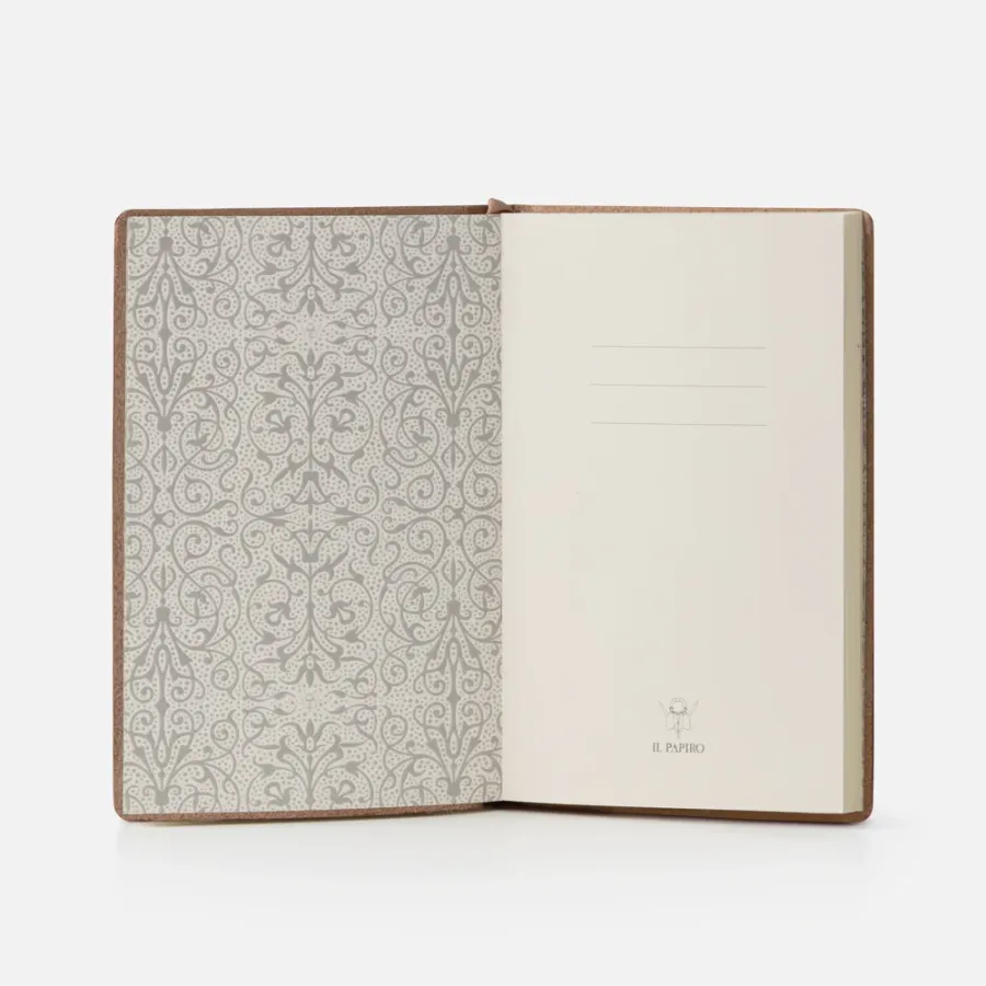 obrazek 4 Stylowy skórzany notes z wytłaczaną literką H