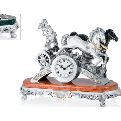 Picture Exclusive clock with a woman and a chariot