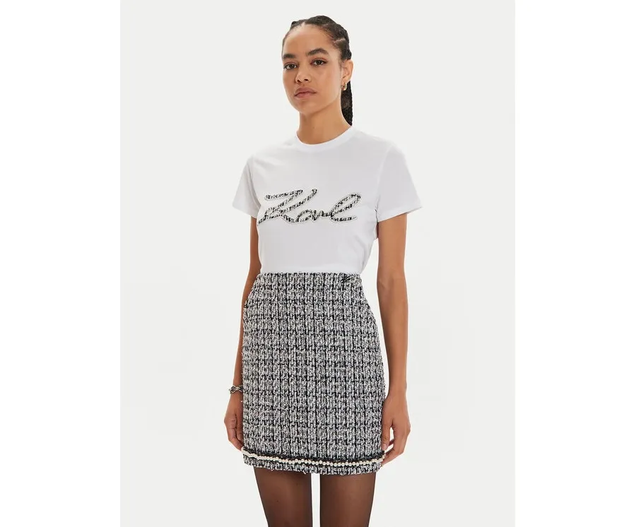 obrazek 1 KARL LAGERFELD Spódnica mini 246W1200 Kolorowy Regular Fit