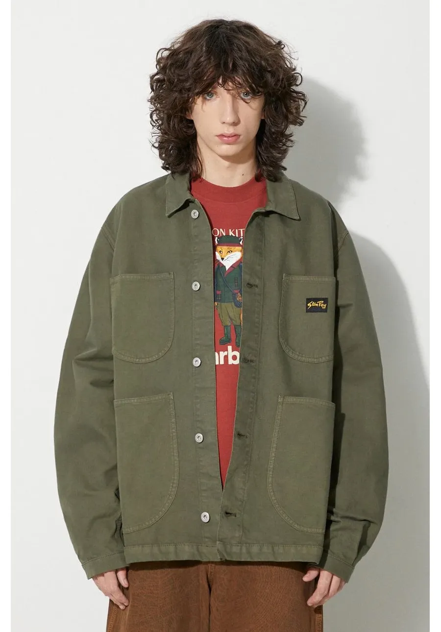 obrazek 1 Stan Ray kurtka jeansowa COVERALL JACKET (UNLINED) męska kolor zielony przejściowa AW2311609