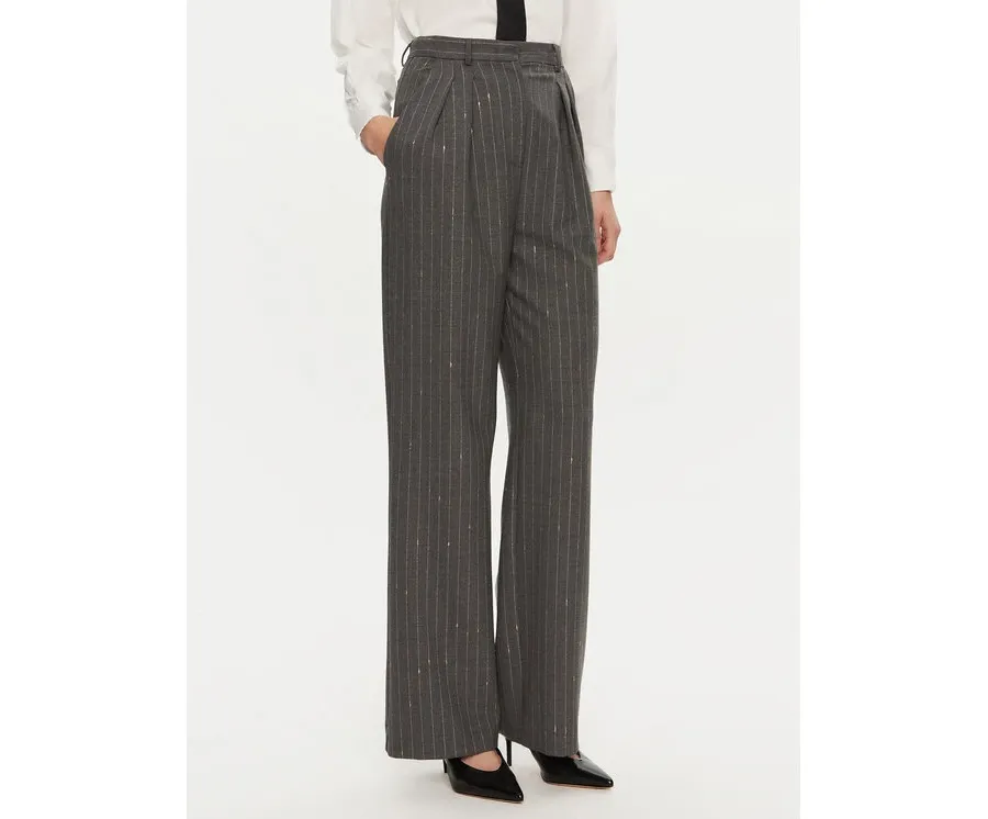 obrazek 1 Simona Corsellini Spodnie materiałowe A24CPPA014 Szary Wide Leg