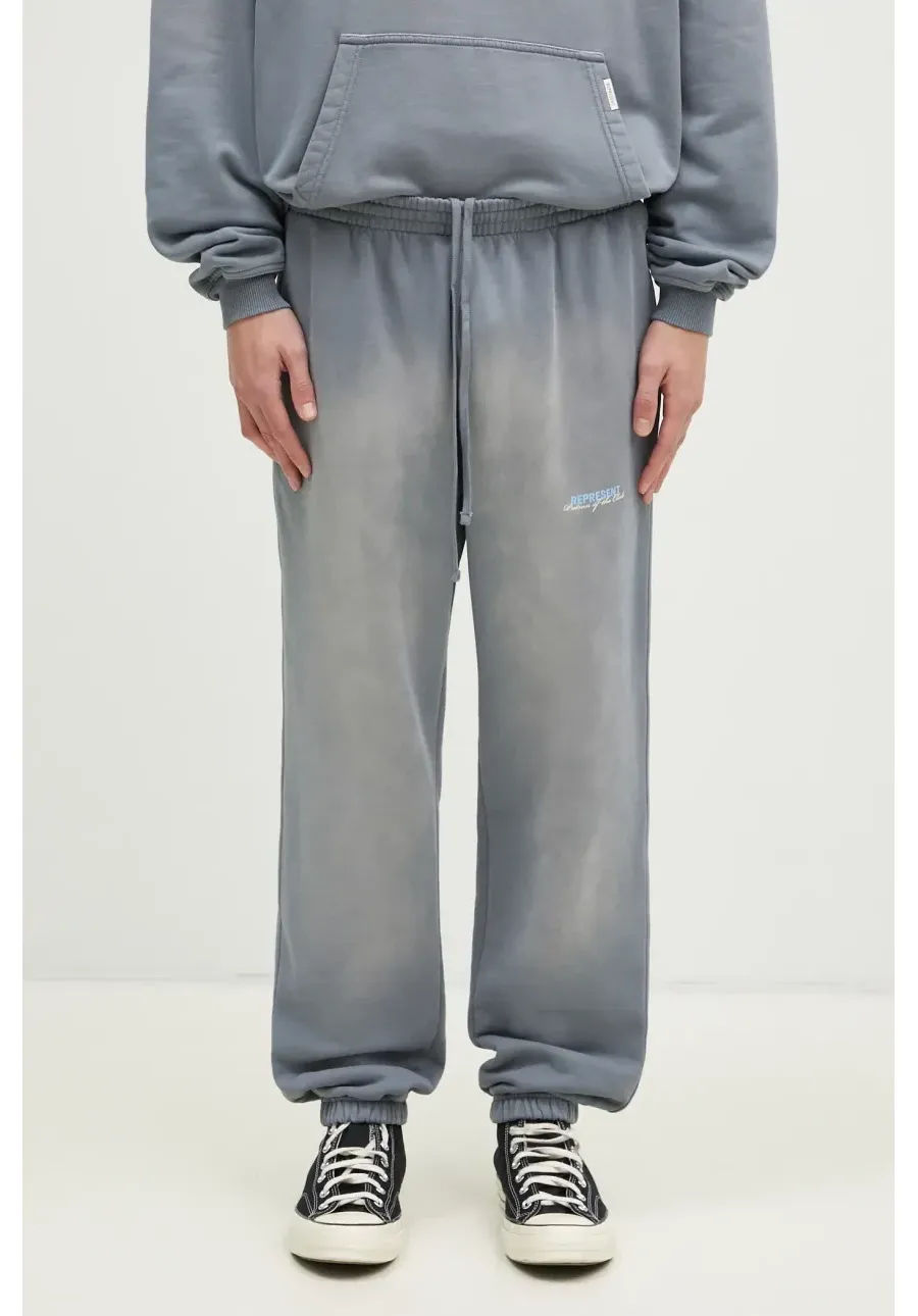 obrazek 1 Represent spodnie dresowe bawełniane Patron Of The Club Sweatpant kolor szary wzorzyste MLM4278.46