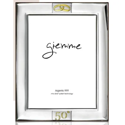 Picture Beautiful silver photo frame 13x18 cm commemorating the 50th wedding anniversary