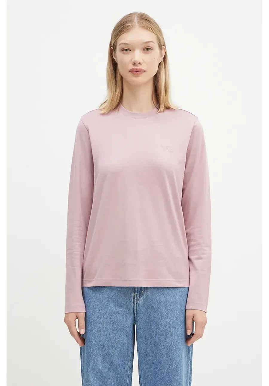 obrazek 1 Y-3 longsleeve bawełniany Regular Longsleeve Tee kolor różowy JD9823