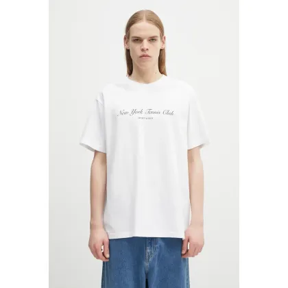 Zdjęcie Sporty & Rich t-shirt bawełniany NY Health Club kolor biały z nadrukiem TO043514043WH01