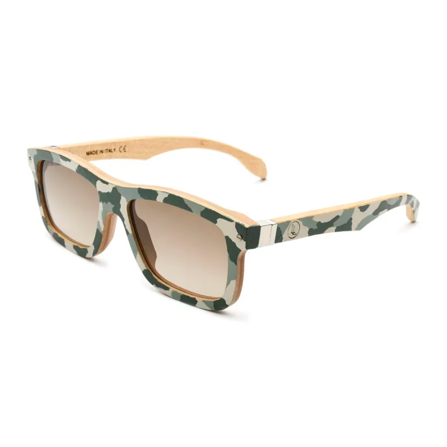 obrazek 2 Luksusowe, męskie okulary z buku z nadrukiem moro - Legno Light