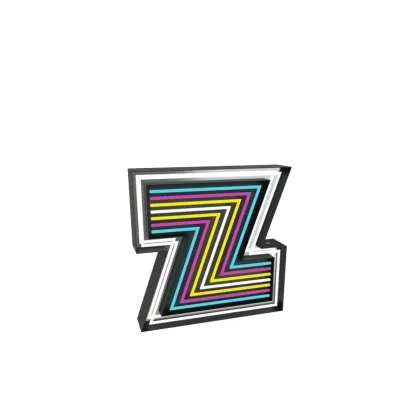 Zdjęcie Zjawiskowa świecąca litera Z