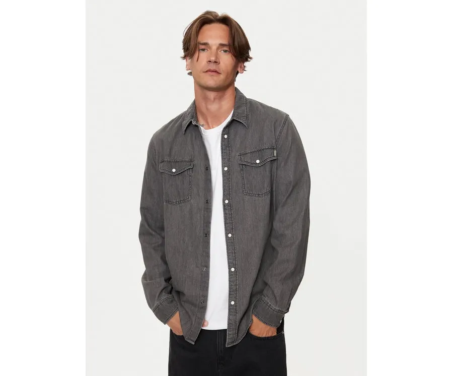 obrazek 1 Pepe Jeans Koszula jeansowa PM308586 Szary Regular Fit