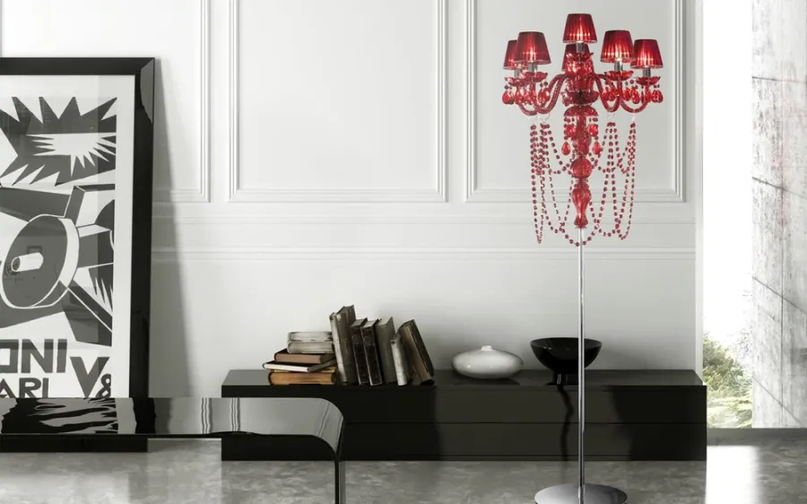 obrazek 1 Unikatowa lampa stojąca w przepięknej stylistyce do awangardowych wnętrz
