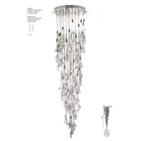 Picture Stylish cascading chandelier with Murano glass elements