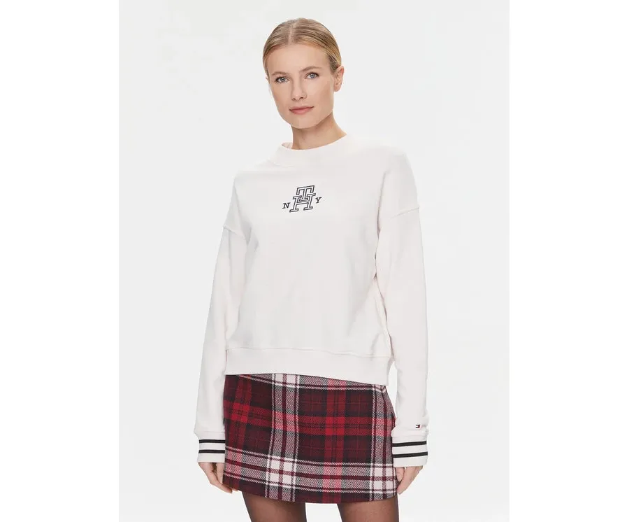 obrazek 1 Tommy Hilfiger Bluza Varsity WW0WW39369 Écru Regular Fit