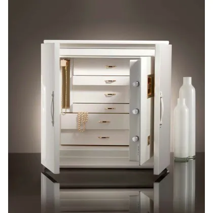 Picture White safe for jewelry and valuables for women - Agresti