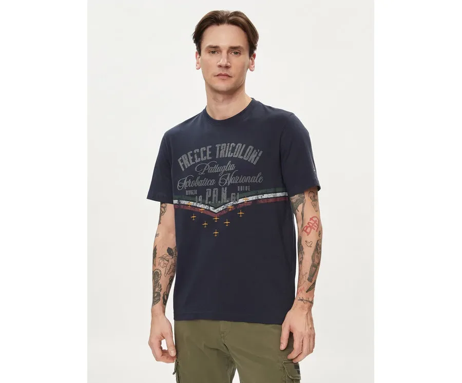obrazek 1 Aeronautica Militare T-Shirt 241TS2216J641 Granatowy Regular Fit
