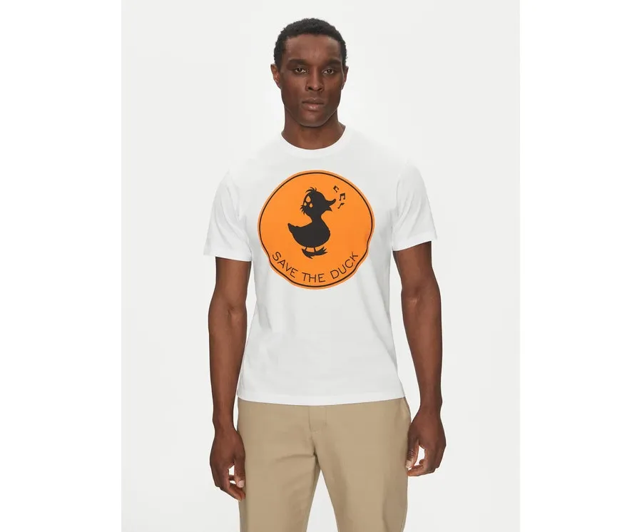 obrazek 1 Save The Duck T-Shirt DT0825M BESY20 Biały Regular Fit