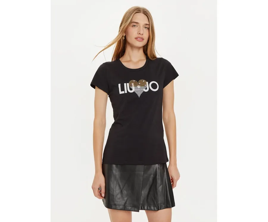 obrazek 1 Liu Jo T-Shirt WF4416 JS923 Czarny Regular Fit