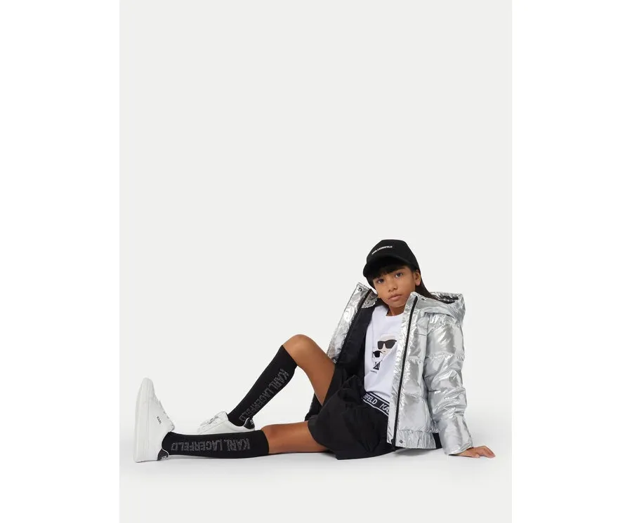 obrazek 1 Karl Lagerfeld Kids Kurtka zimowa Z30233 S Srebrny Regular Fit