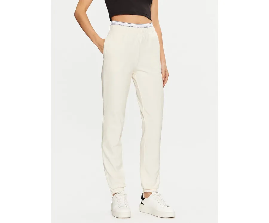 obrazek 1 Guess Spodnie dresowe O5RB01 KCO31 Écru Regular Fit