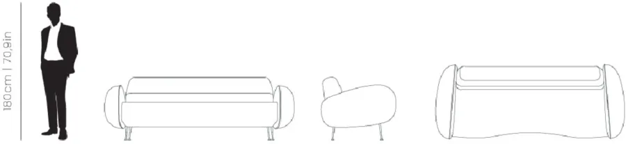 obrazek 2 Fioletowa kanapa do salonu marki Essential Home