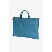 Picture Beautiful blue briefcase made of leather - Terrida