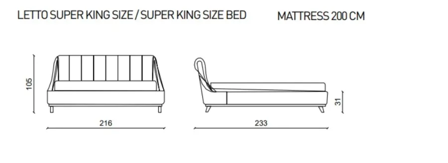 obrazek 3 Stylowe, włoskie łóżko z litego drewna, super king size - Ulivi Salotti