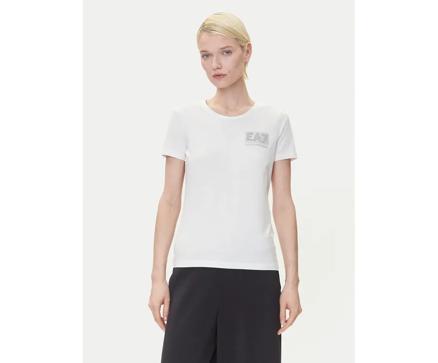 obrazek 1 EA7 Emporio Armani T-Shirt 7W000492 AF10373 U0005 Écru Regular Fit