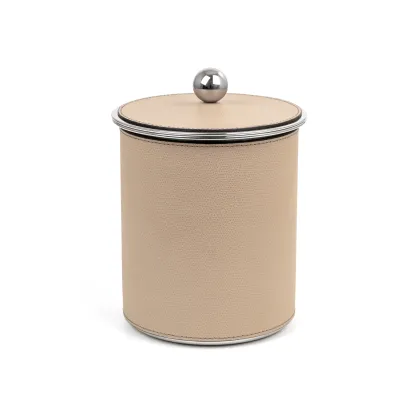 Zdjęcie Stylowy skórzany pojemnik na lód