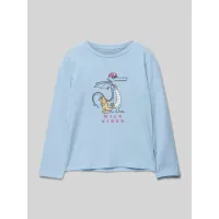 Zdjęcie Bluzka z długim rękawem o kroju regular fit z czystej bawełny z nadrukiem z motywem