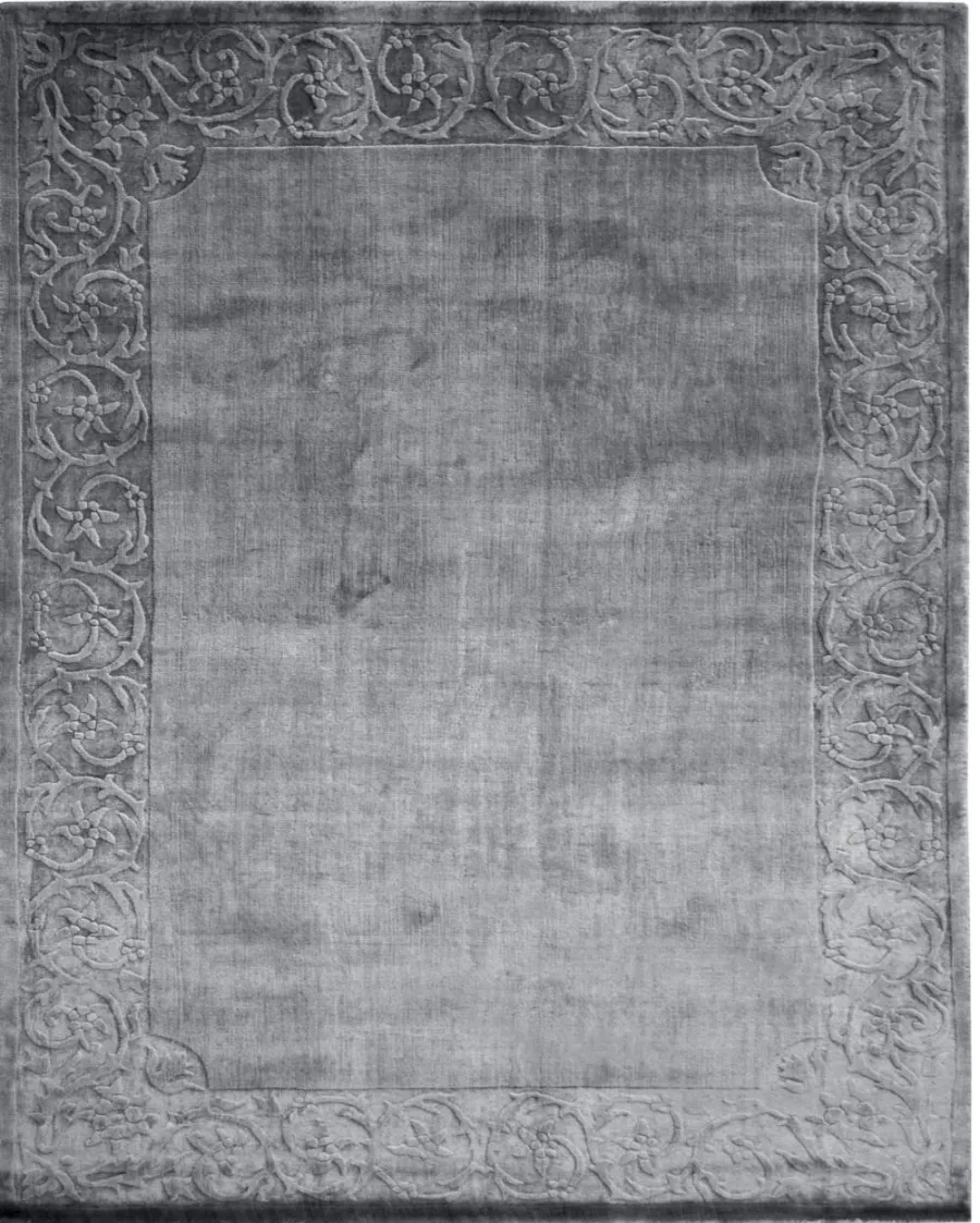 obrazek 1 Rzeźbiony grafitowy dywan z jedwabiu - Sartori Rugs