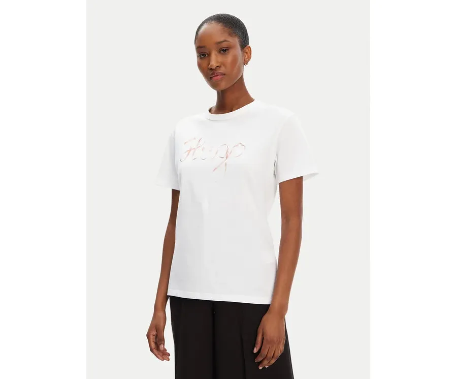 obrazek 1 HUGO T-Shirt Damacia_5 50544868 Biały Regular Fit