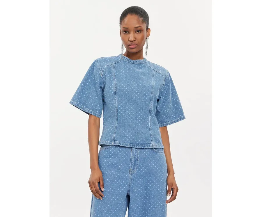 obrazek 1 Custommade Bluzka Stella 999449289 Niebieski Regular Fit