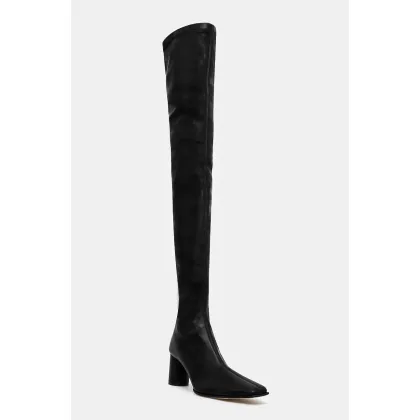 Zdjęcie MM6 Maison Margiela kozaki damskie kolor czarny na słupku S66WW0089.P7973