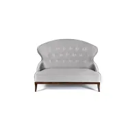 Zdjęcie Dwuosobowa, szara sofa do salonu - Munna