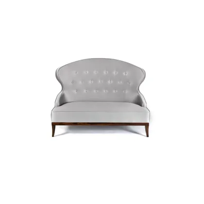 Picture Two-seater, gray sofa for the living room - Munna