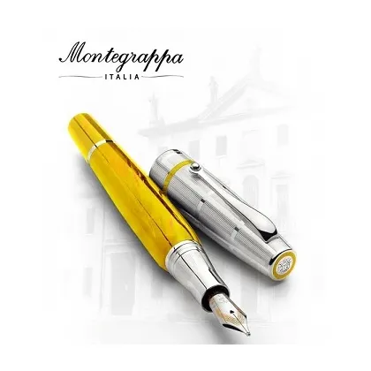 Zdjęcie Yellow Celluloid Fountain Pen Miya Argento Montegrappa