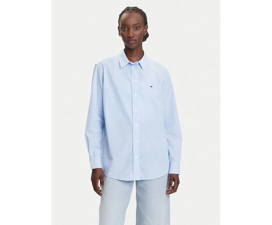 obrazek 1 Tommy Jeans Koszula Micro Gingham DW0DW20987 Niebieski Relaxed Fit